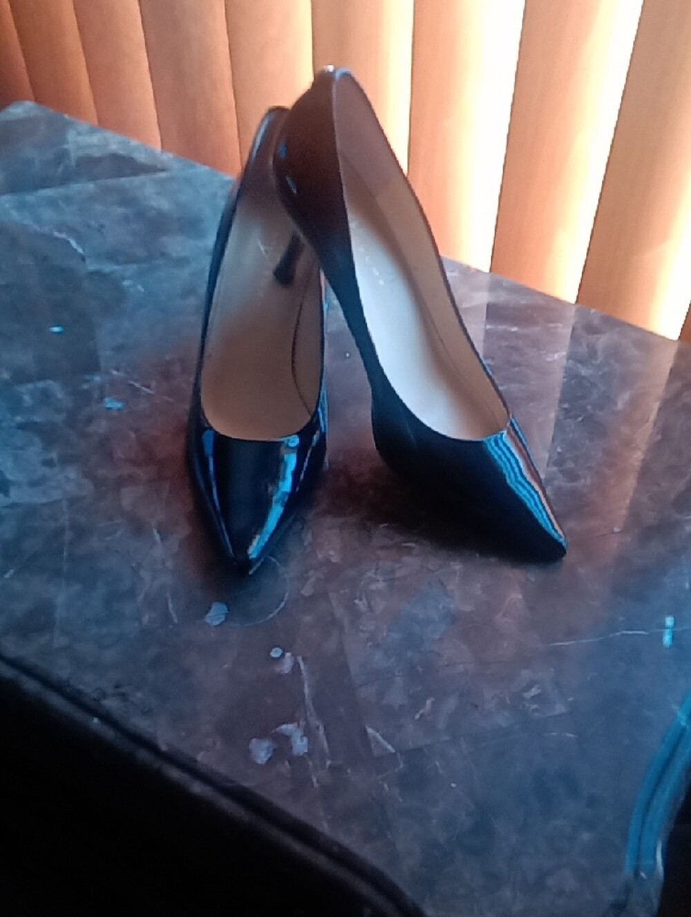 Ivanka Trump Black Patent Pointed-Toe Pumps - Picture 2 of 6